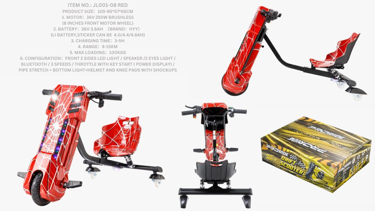 Drift Scooter 36V Red PR001-08 - Image 2