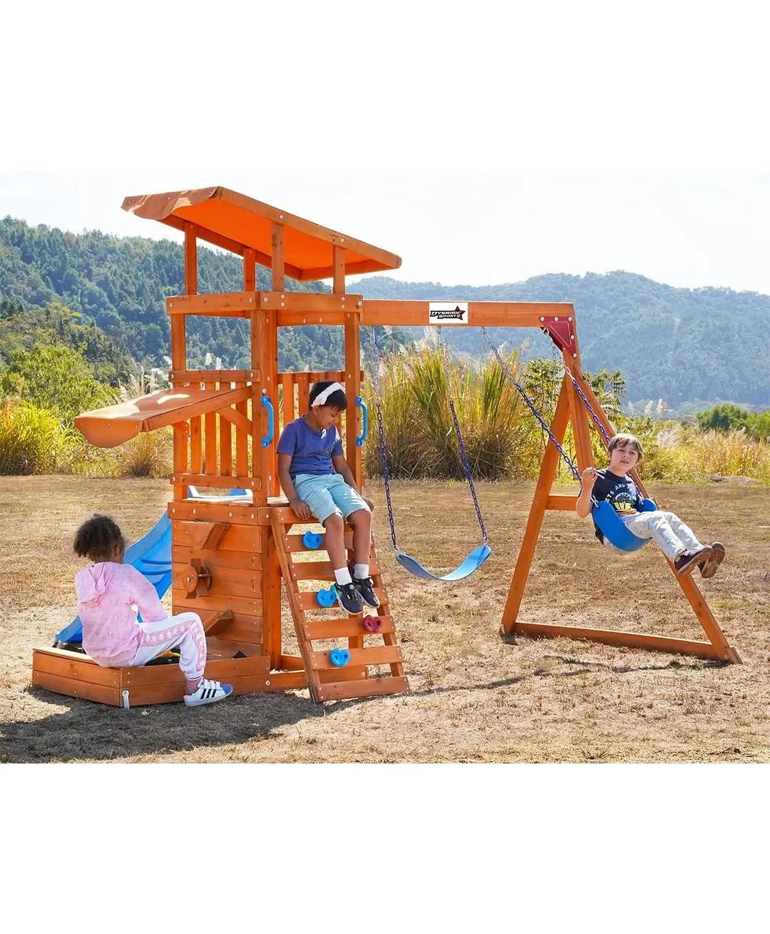 DYNAMIC SPORTS ARABIAN CARACAL WOODEN SWING SET - Image 2