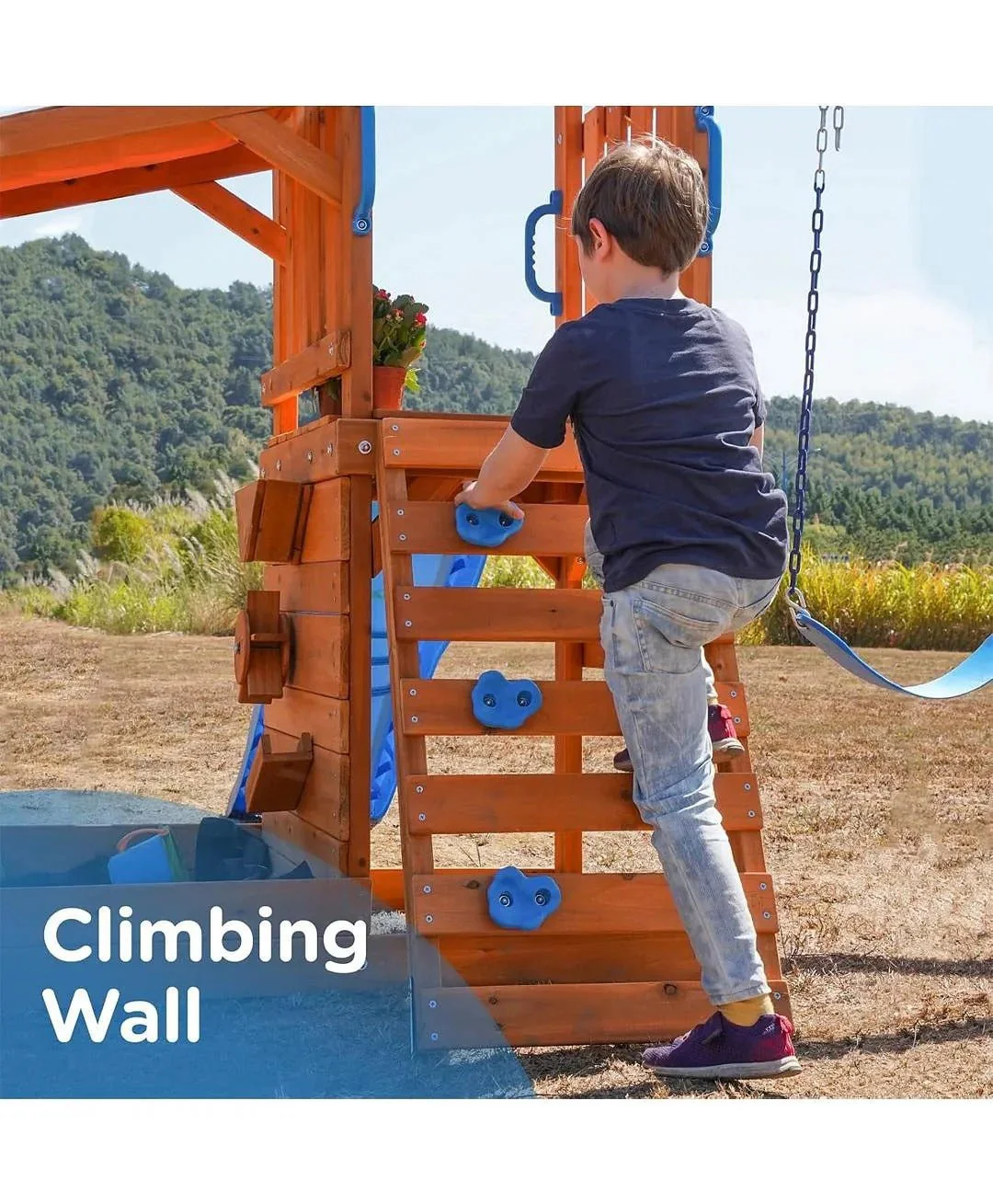 DYNAMIC SPORTS ARABIAN CARACAL WOODEN SWING SET - Image 3