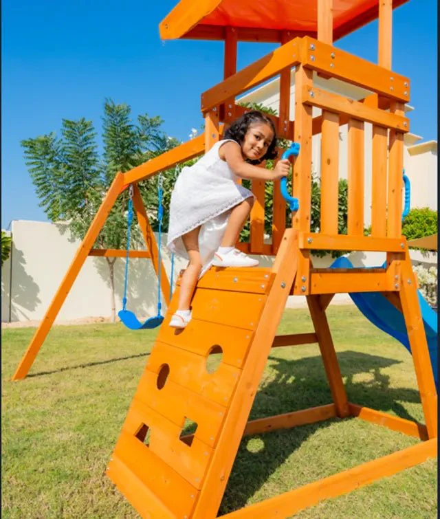 Dynamic Sports Arabian Cat Wooden Swing Set - Image 4