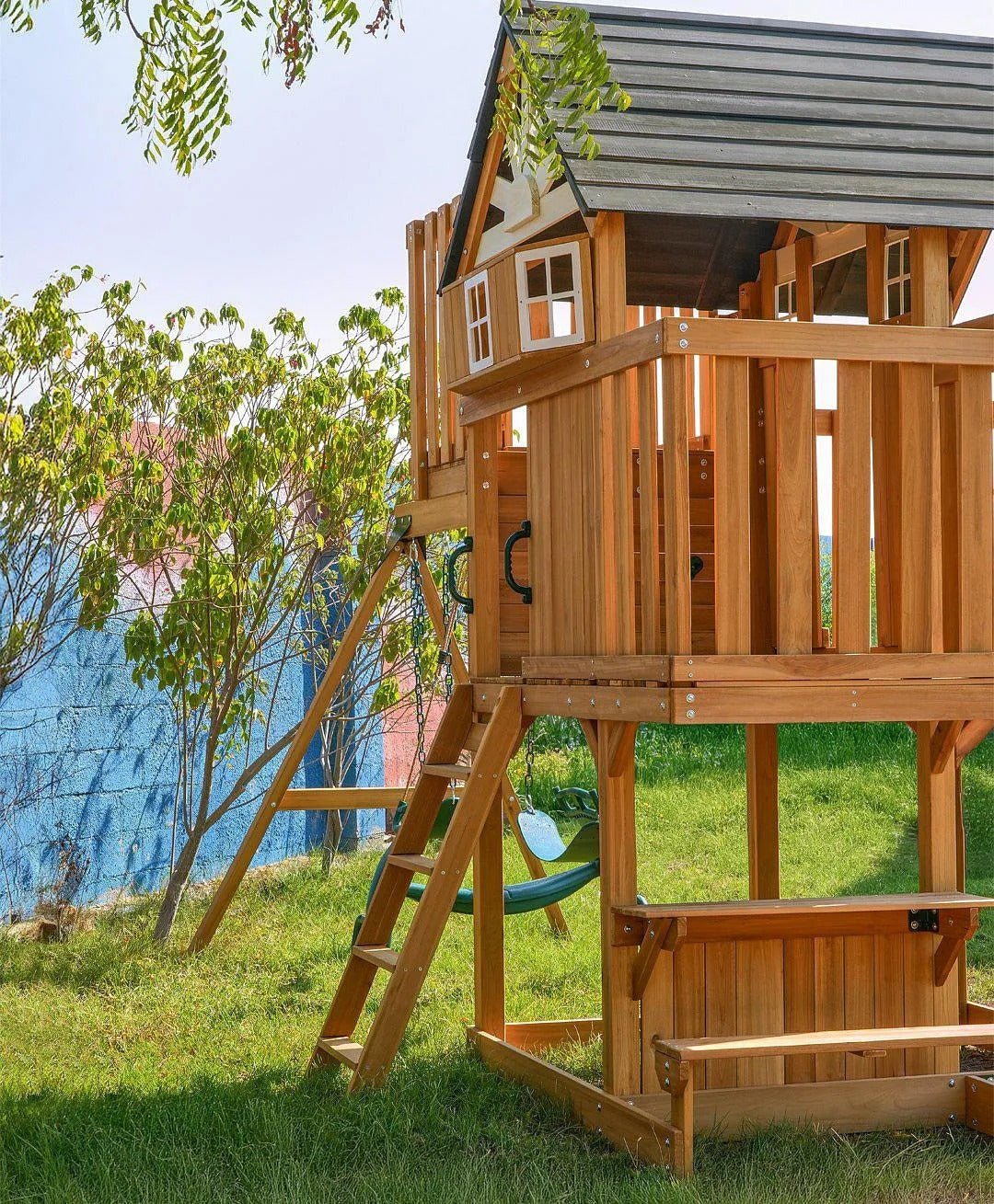 DYNAMIC SPORTS ARABIAN LEOPARD WOODEN SWING SET - Image 10