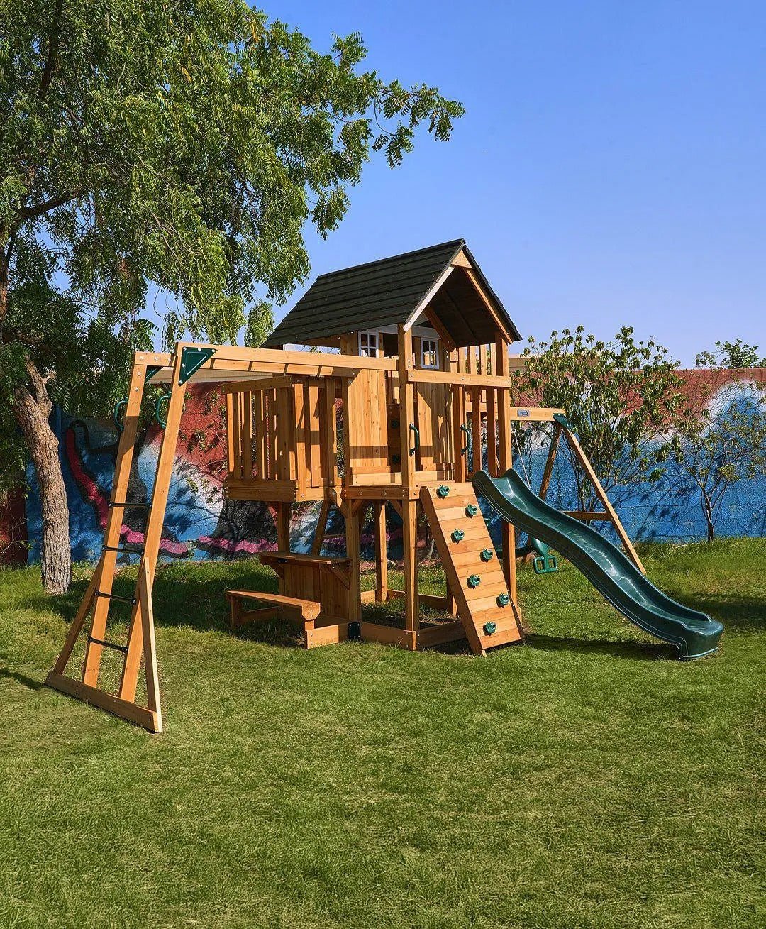 DYNAMIC SPORTS ARABIAN LEOPARD WOODEN SWING SET - Image 9