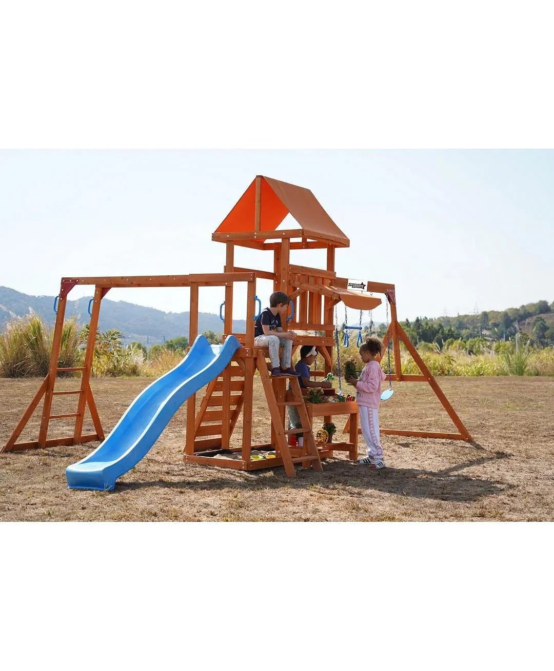 DYNAMIC SPORTS ARABIAN PRONGHORN WOODEN SWING SET - Image 2