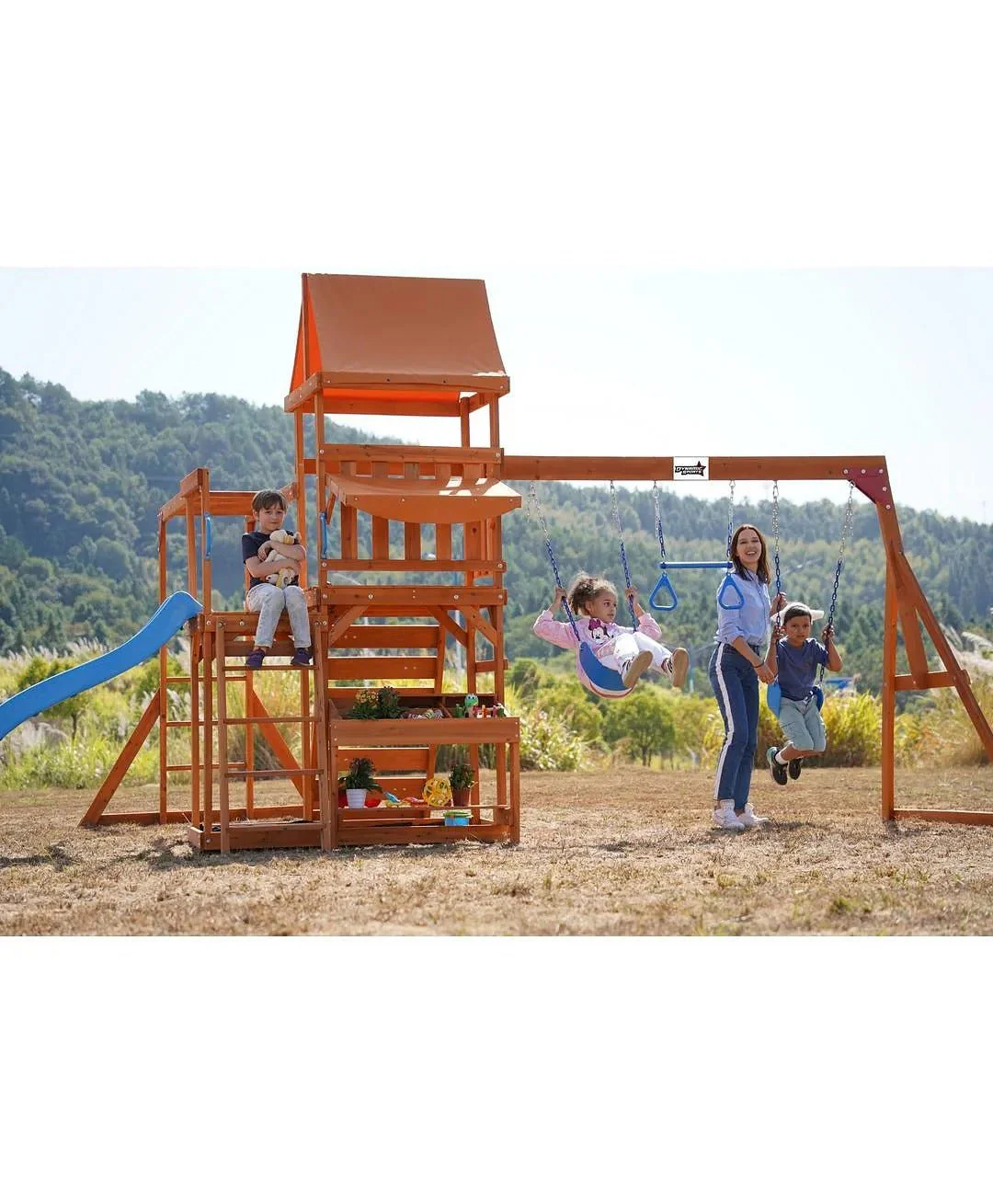 DYNAMIC SPORTS ARABIAN PRONGHORN WOODEN SWING SET - Image 4