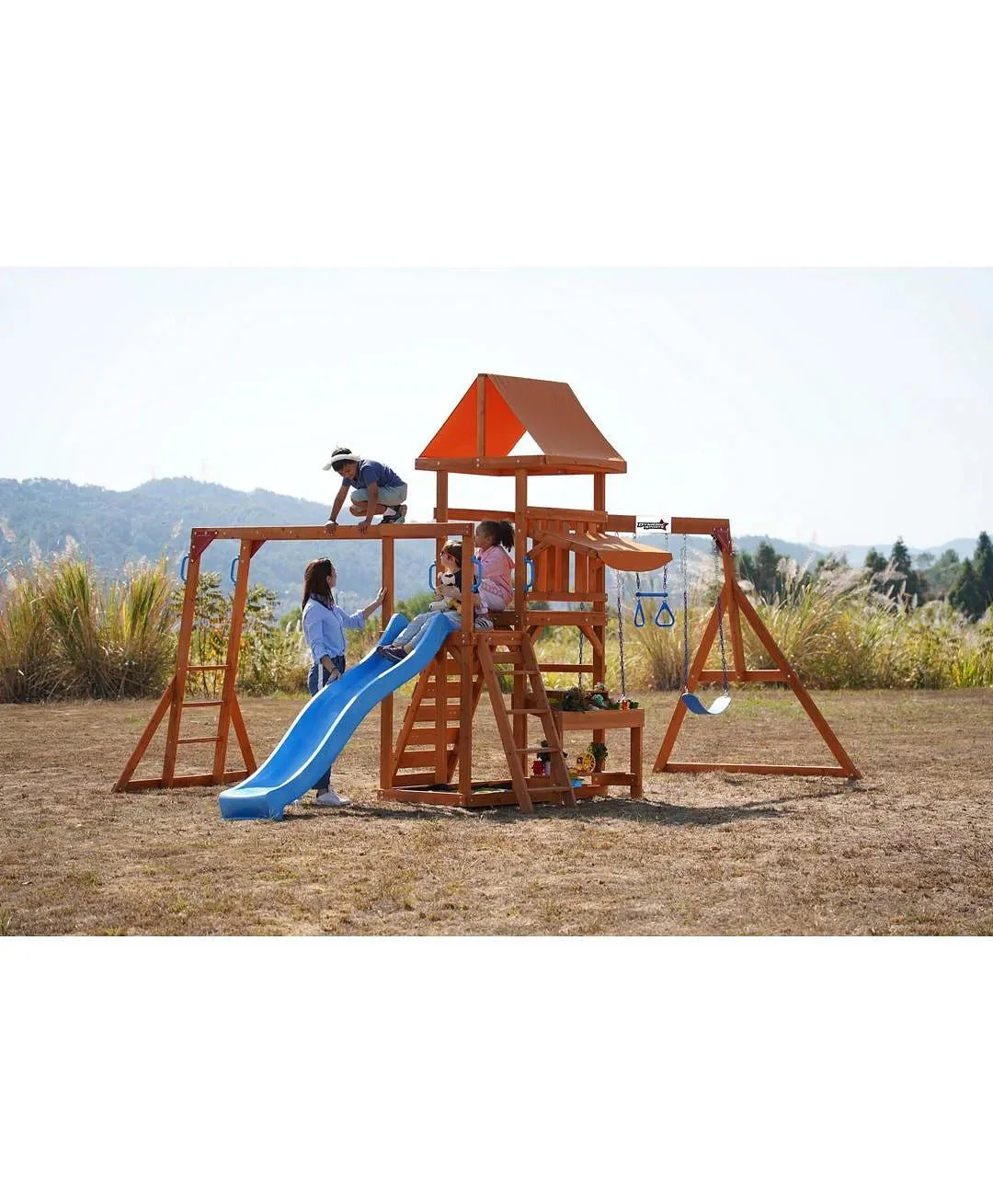 DYNAMIC SPORTS ARABIAN PRONGHORN WOODEN SWING SET - Image 6