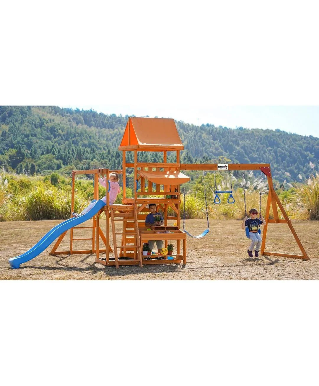DYNAMIC SPORTS ARABIAN PRONGHORN WOODEN SWING SET - Image 7
