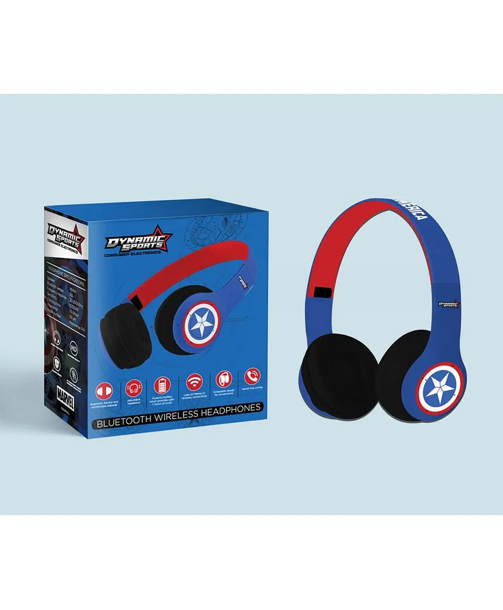 Dynamic Sports Marvel Captain America Headphones SOHPP47MM0006 - Image 2