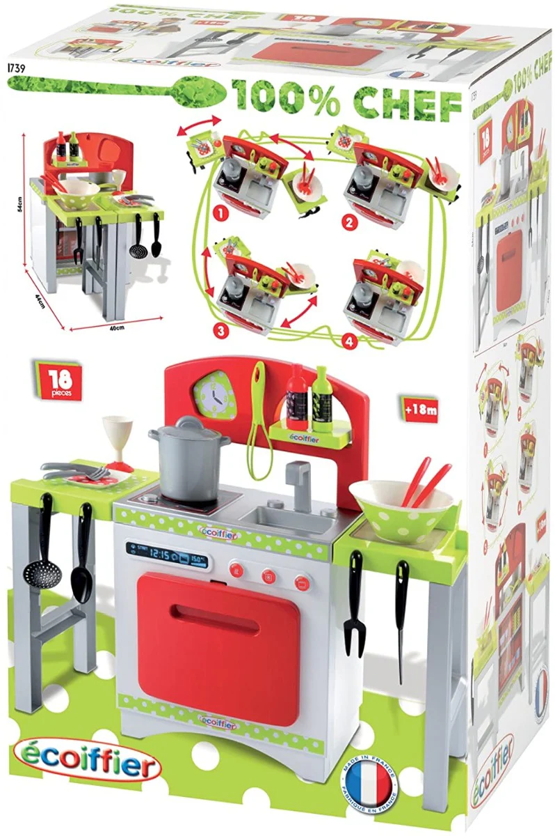 Ecoiffier Chef Modular Kitchen 18pcs 001739 - Image 4