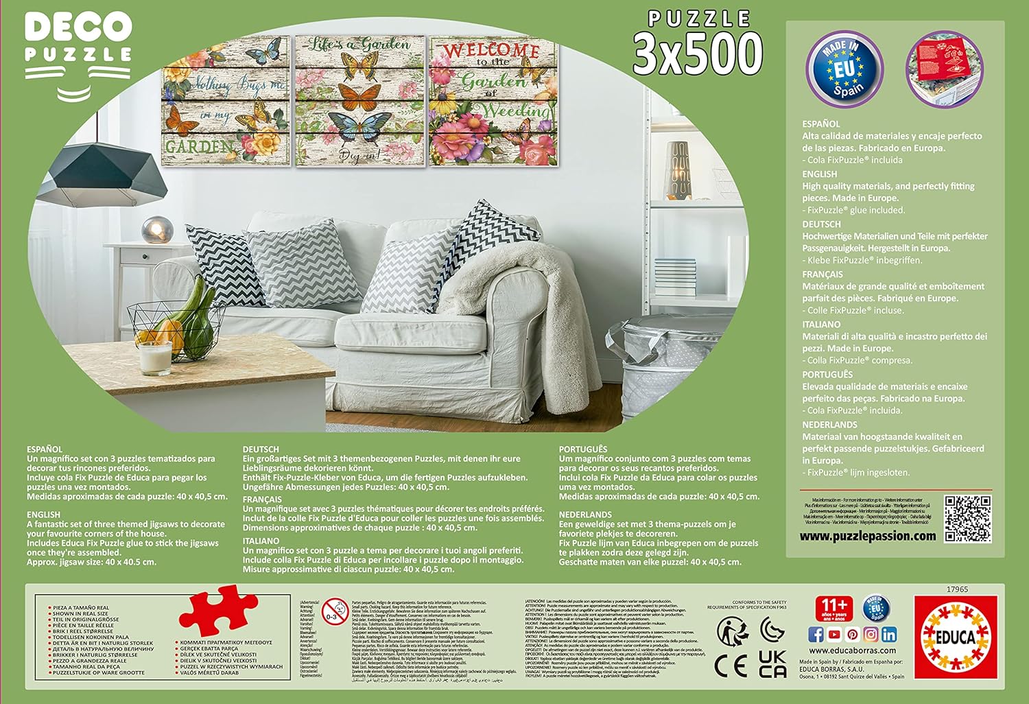 Educa Country Garden 3x500 17965 - Image 3