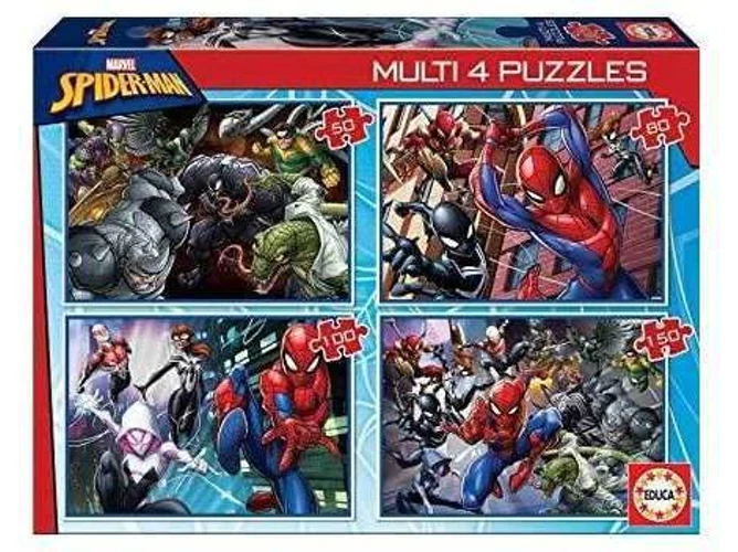 Educa Multi 4 Puzzles 50-80-100-150 Ultimate Spider Man 18102