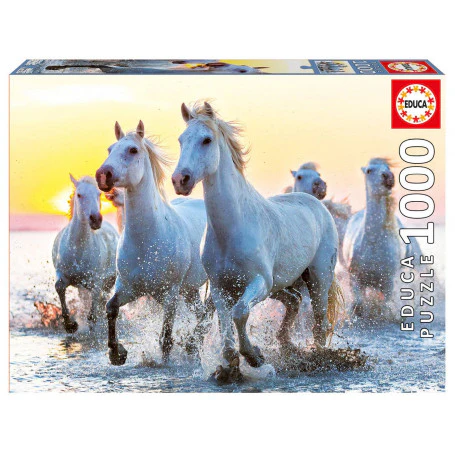 Educa Puzzle White Horses at Sunset 17105