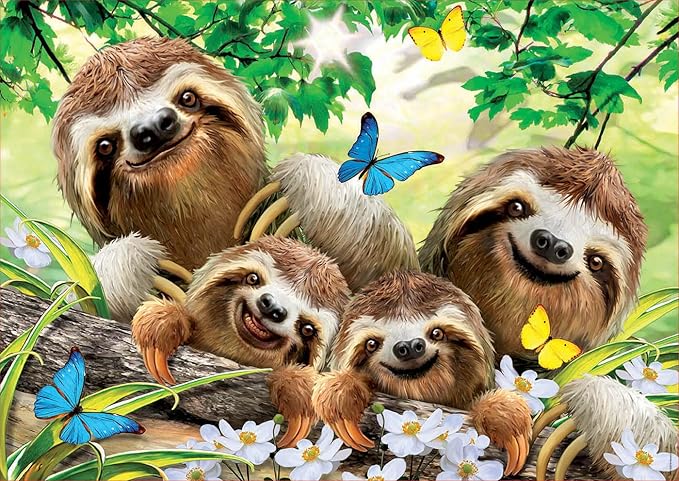 Educa Sloth Family Selfie Jigsaw Puzzle 500pcs 18450 - Image 2