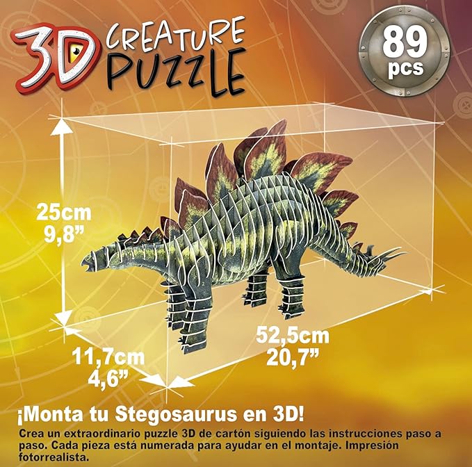 Educa Stegosaurus 3D Creature Puzzle 19184 - Image 3