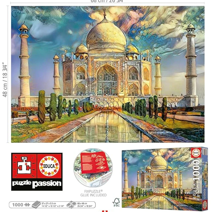 Educa Taj Mahal Puzzle 1000pcs 19613 - Image 3