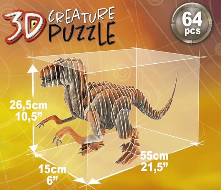 Educa Velociraptor 3D Creature Puzzle 19382 - Image 2