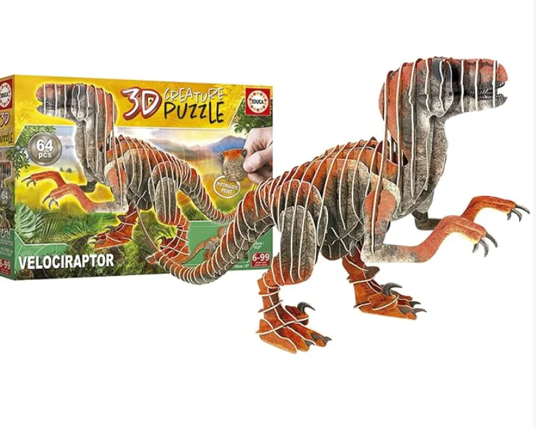 Educa Velociraptor 3D Creature Puzzle 19382 - Image 3
