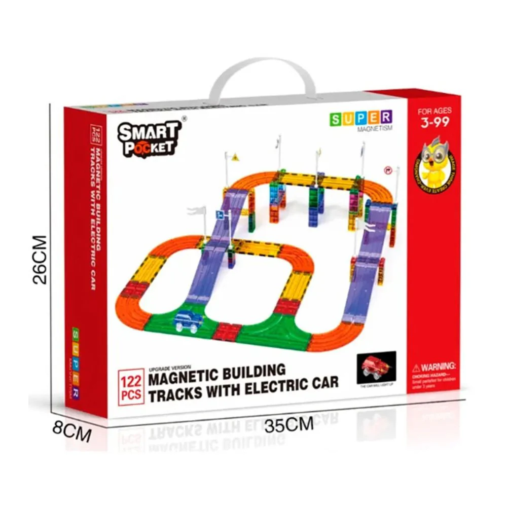 Electric Rail Car Magnetic Sheet Set 122 Pieces - Image 3