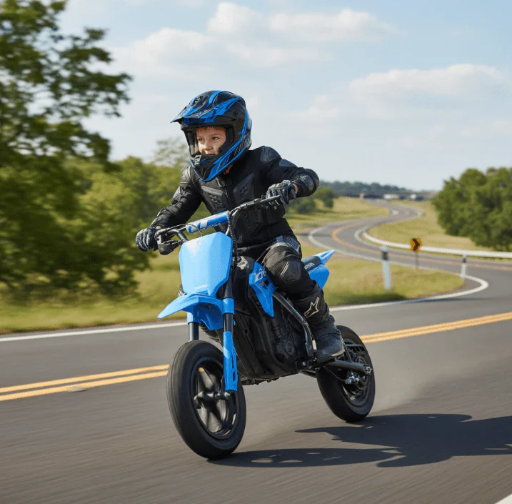 Electric Ride On Dirt Bike Blue TG-488 - Image 2