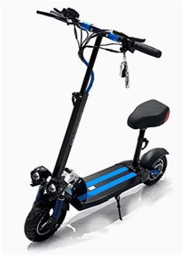 Electric Scooter with Seat 48V Blue BD700