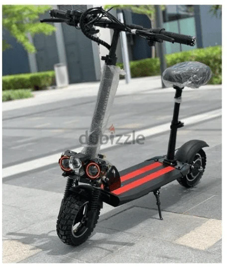 Electric Scooter with Seat 48V Red BD700