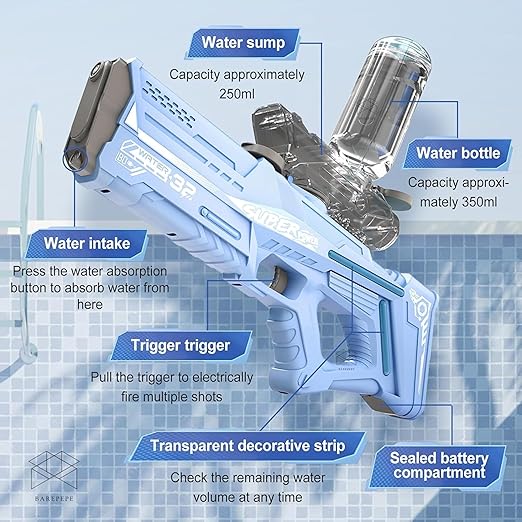 Electric Water Gun Continuous Shooting 9002B - Image 2