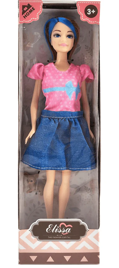 Elissa 11.5" Single Doll - Black with Highlight Wave 2 SL305008C