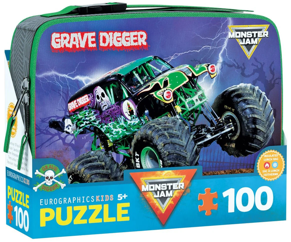 Eurographics Puzzle 100-Pcs In Lunch Bag - Monster Jam Grave Digger 9100-5938 - Image 3
