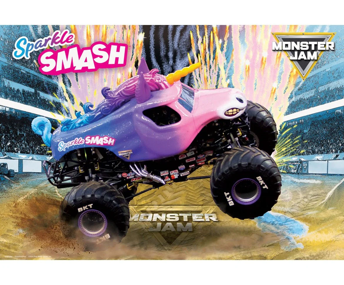 Eurographics Puzzle 100-Pcs In Lunch Bag - Monster Jam Sparkle Smash 9100-5947 - Image 2