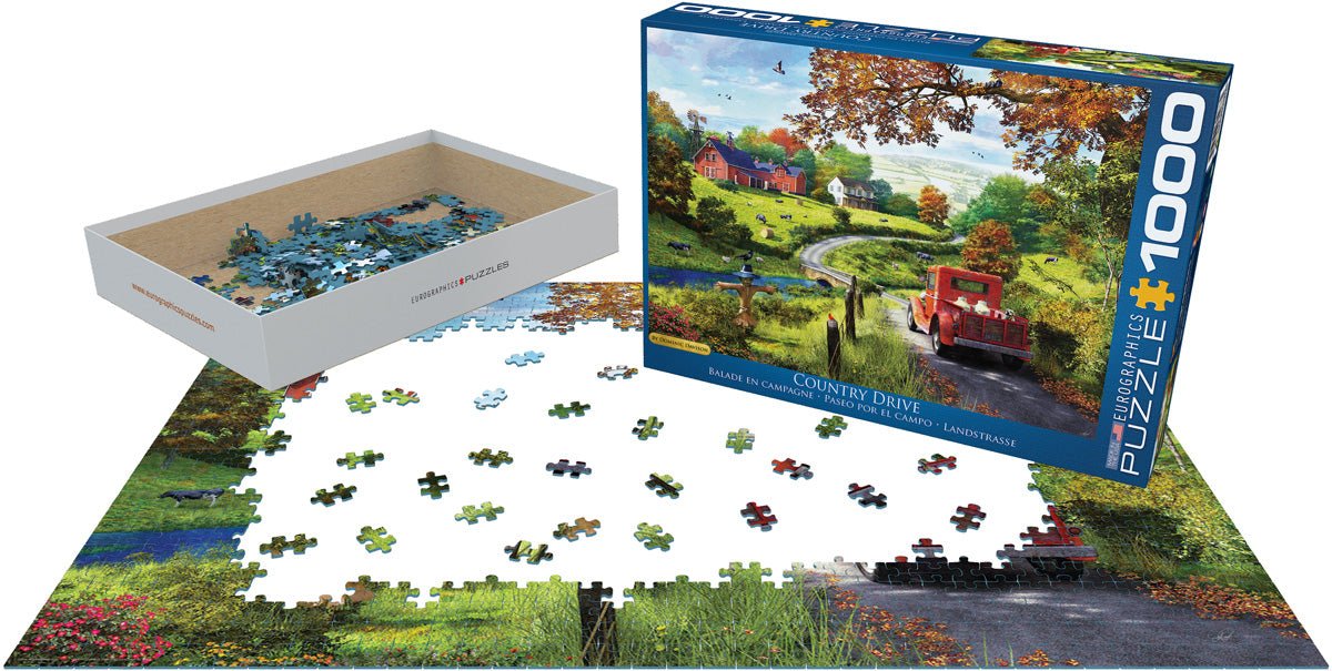 Eurographics Puzzle 1000-Pcs By Dominic Davison Country Drive 6000-0968 - Image 3