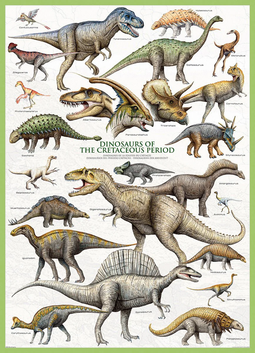 Eurographics Puzzle 1000-Pcs Dinosaurs Of Cretaceous Period 6000-0098 - Image 2