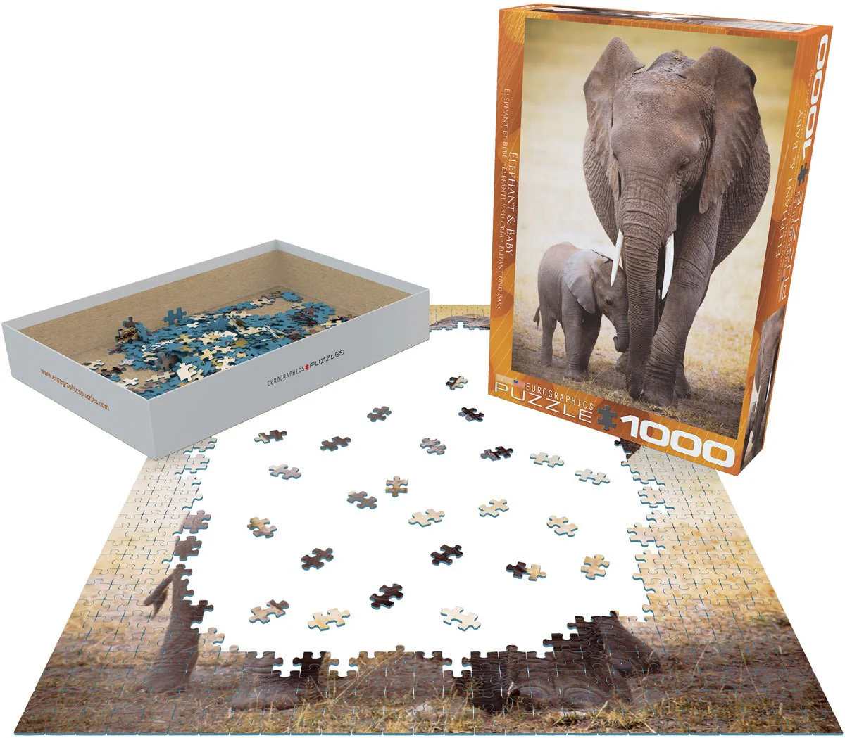 Eurographics Puzzle 1000-Pcs Elephant & Baby 6000-0270 - Image 3