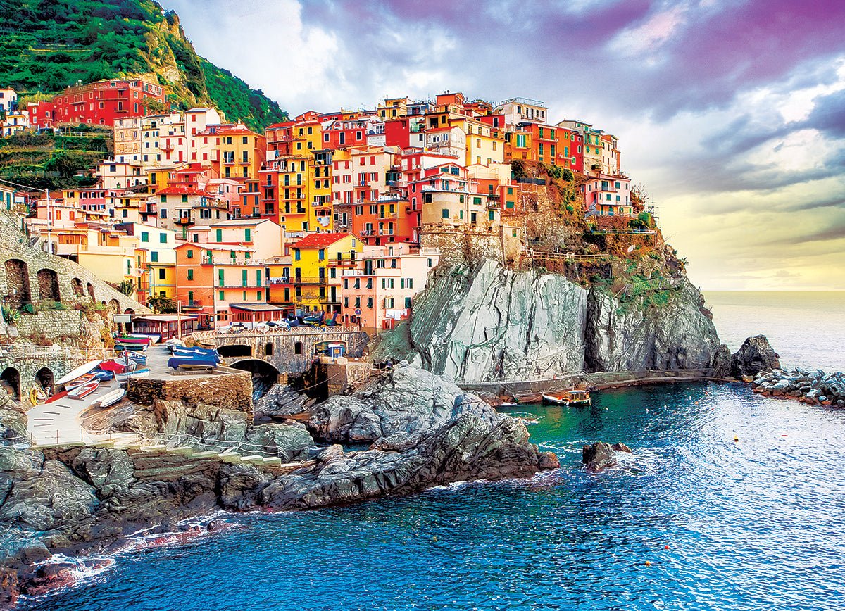 Eurographics Puzzle 1000-Pcs Manarola Cinque Terre Italy Mediterranean Oasis 6000-0786 - Image 2