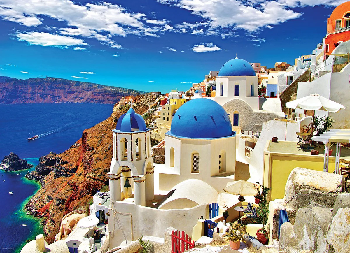 Eurographics Puzzle 1000-Pcs Oia Santorini Greece 6000-0944 - Image 2