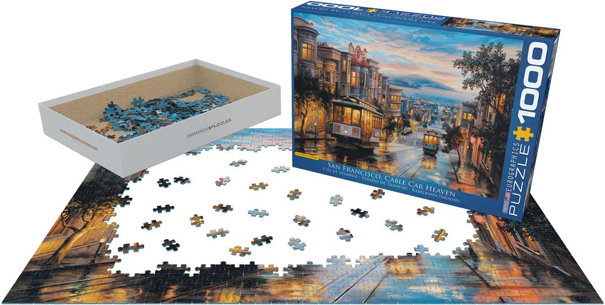Eurographics Puzzle 1000-Pcs San Francisco Cable Car Heaven 6000-0957 - Image 3