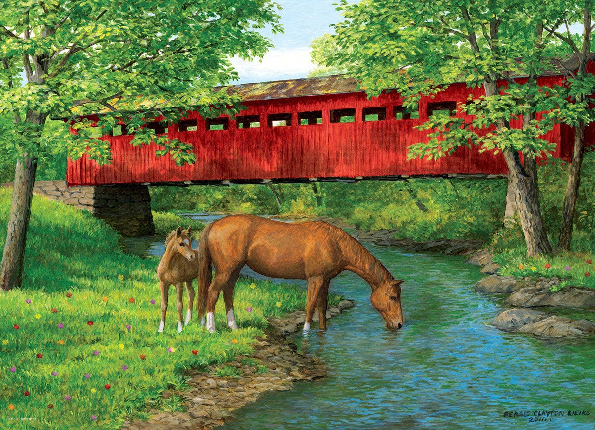 Eurographics Puzzle 1000-Pcs Sweet Water Bridge By Persis Claytox Weirs 6000-0834 - Image 2