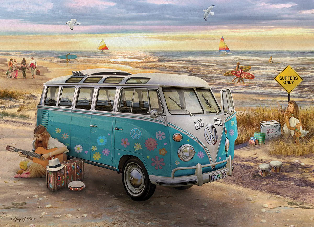 Eurographics Puzzle 1000-Pcs The Love & Hope VW Bus 6000-5310 - Image 2
