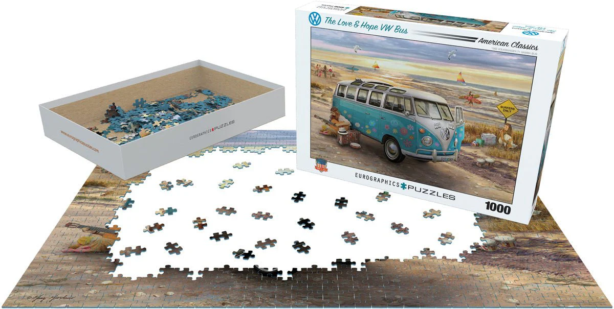 Eurographics Puzzle 1000-Pcs The Love & Hope VW Bus 6000-5310 - Image 3