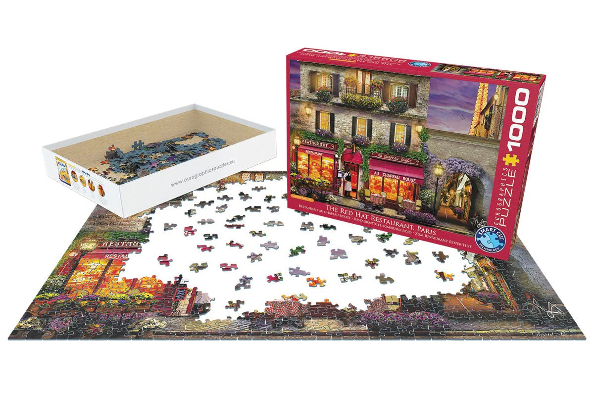 Eurographics Puzzle 1000-Pcs The Red Hat Restaurant Paris 6000-0963 - Image 3