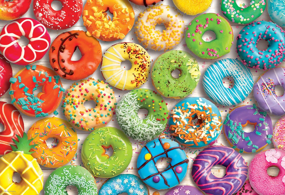 Eurographics Puzzle In Tin 550-Pcs Donut Rainbow 8551-5782 - Image 2