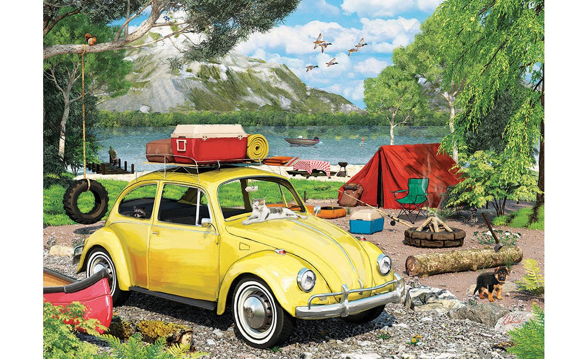 Eurographics Puzzle In Tin 550-Pcs VW Beetle Camping 8551-5691 - Image 2