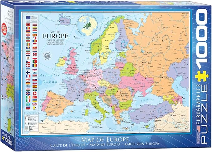 Eurographics Puzzle Map Of The Europe 1000-Pcs 6000-0789