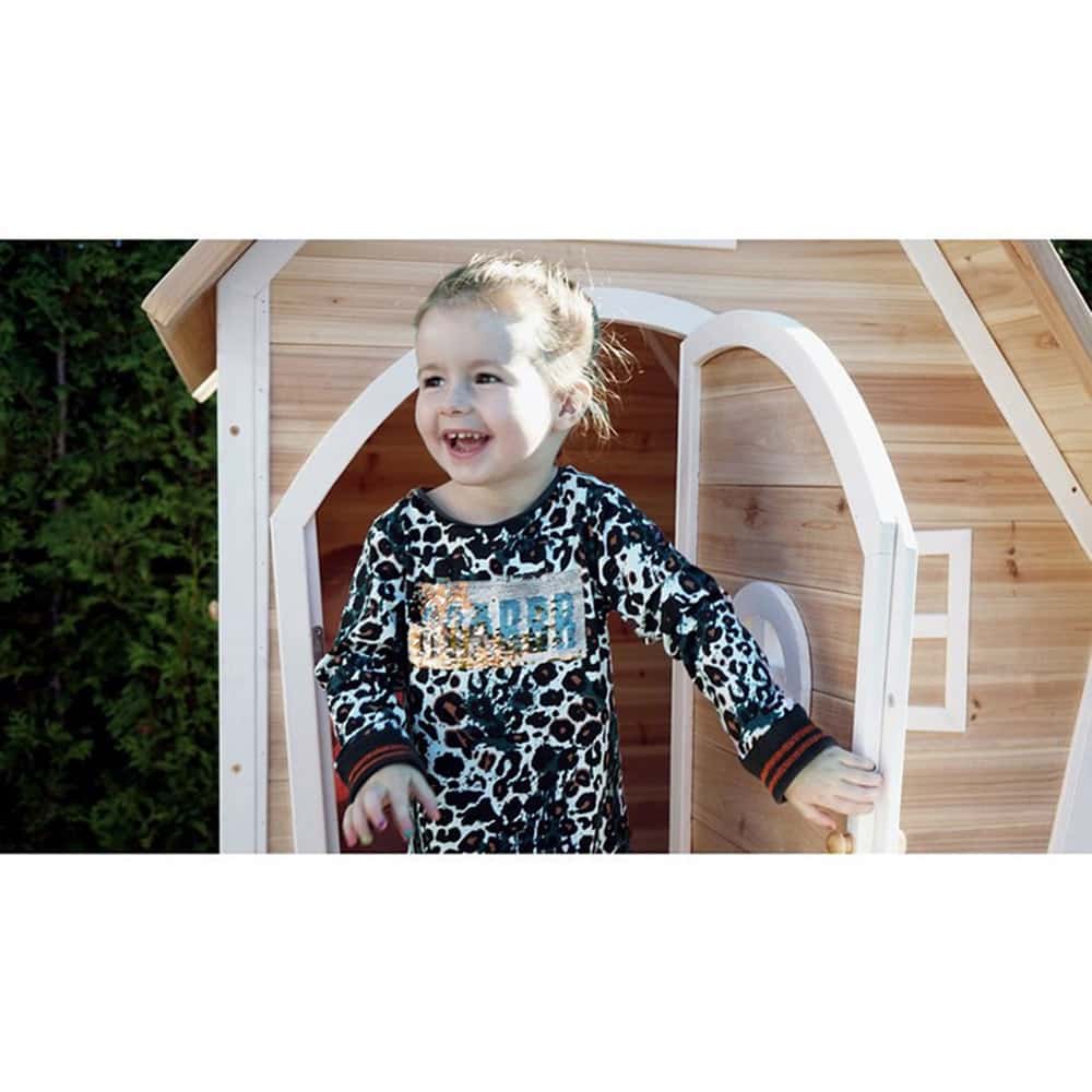 EXIT Fantasia 100 Wooden Playhouse (1.08 x 1.28 x 1.71 m, Natural) - Image 4