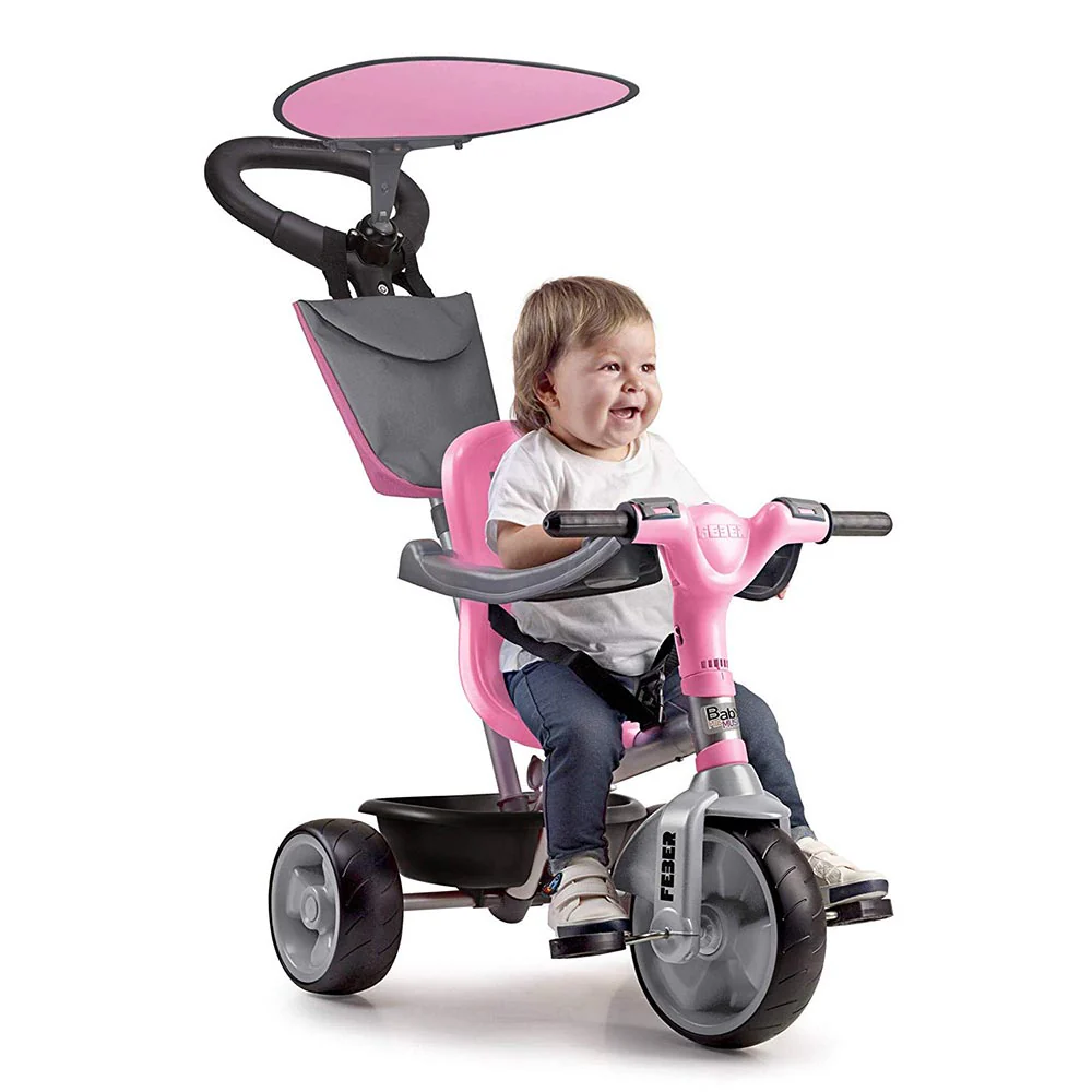 Feber Baby Plus Music Tricycle Bike Pink and Grey 800012132 - Image 2