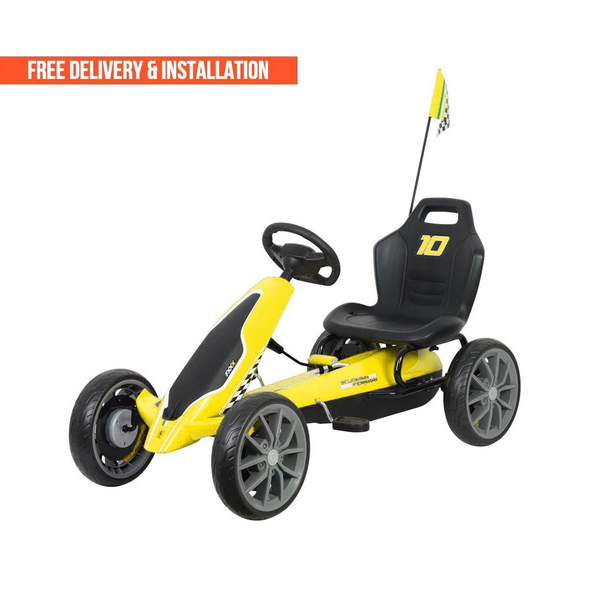 Ferrari Pedal Car Yellow 8928