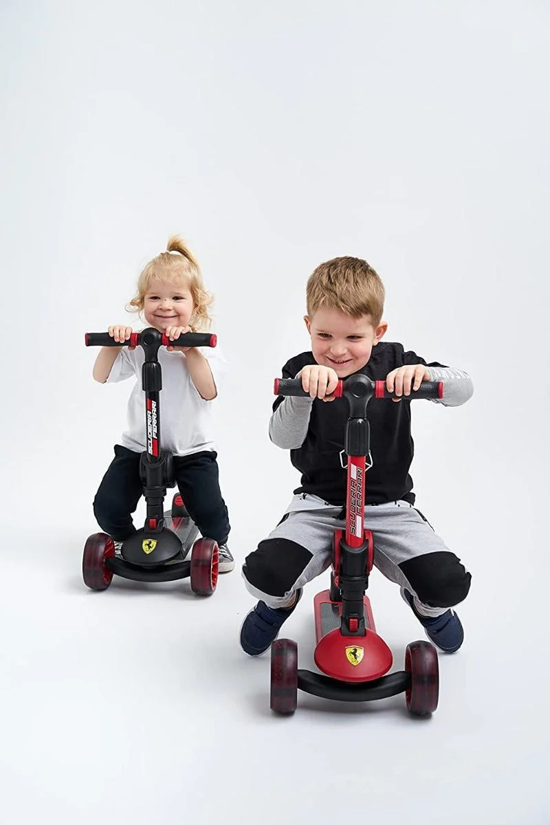 Ferrari Scooter with Adjustable Height Black FXK108-ZD - Image 3