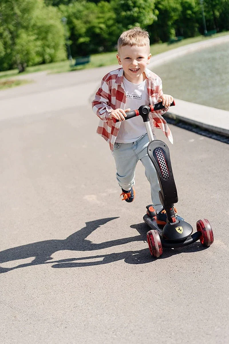 Ferrari Scooter with Adjustable Height Black FXK108-ZD - Image 4