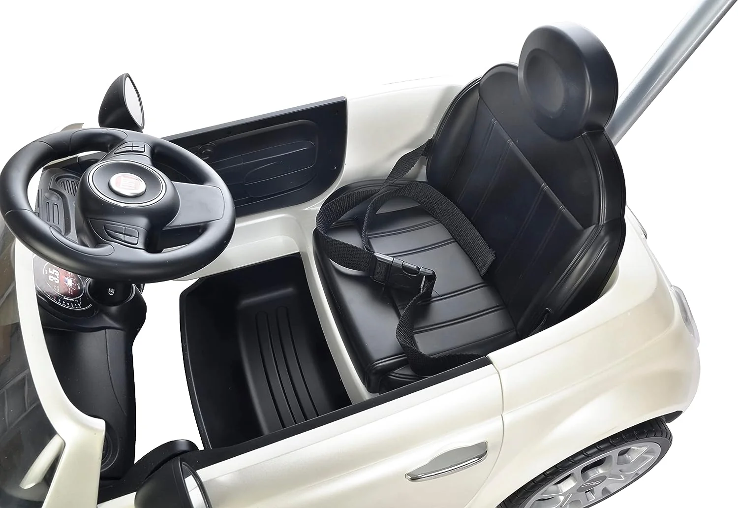 FIAT 500 Pushing Car White 3622 - Image 5