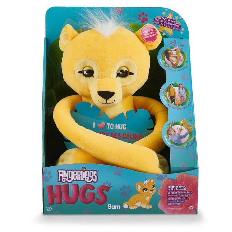 Fingerlings HUGS Sam Interactive Plush Lion - Image 5