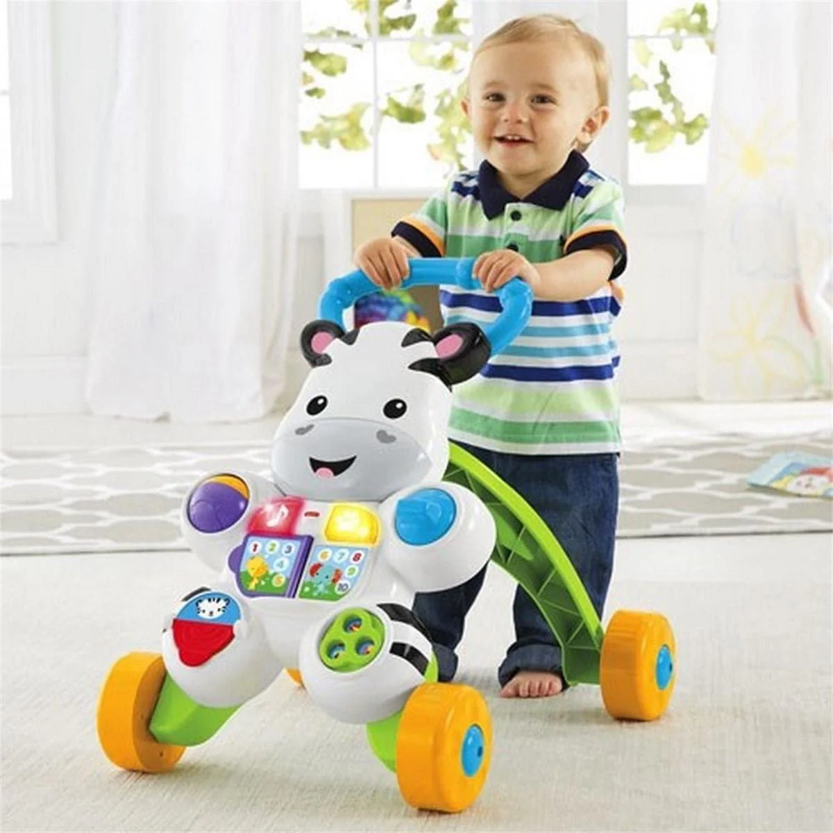 Fisher-Price First Steps Talking Zebra Baby Walker DLD80 - Image 2