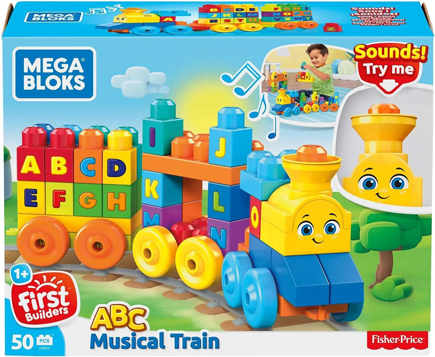 Fisher Price Mega Bloks ABC Musical Train FWK22 - Image 7
